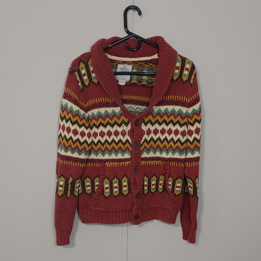 VTG Salt Valley Western Knits Cardigan Sweater Size Small